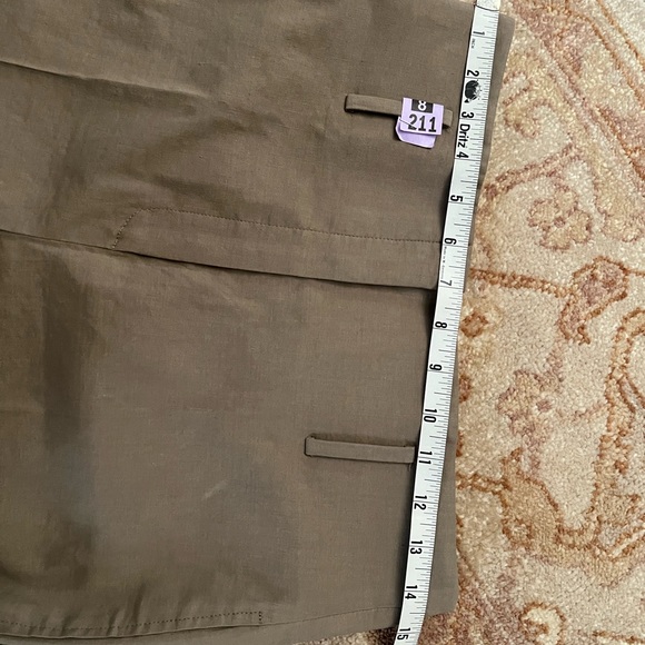 Theory Womens Belt Crop Pants Wide Leg Size 6 Tan Linen Blend - Picture 8 of 10